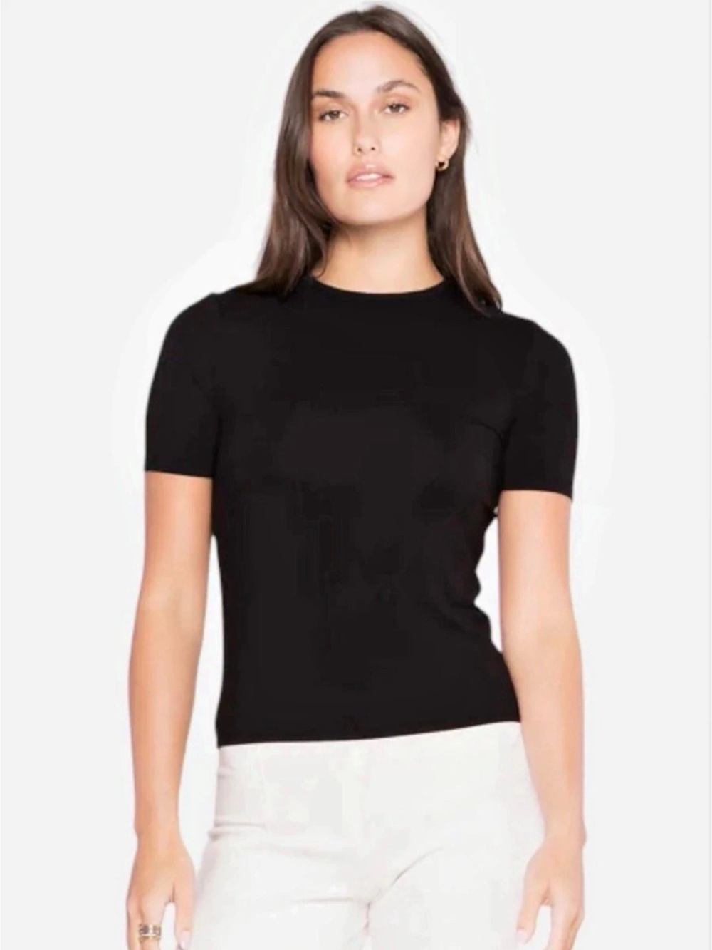 Ripley Rader Black Fitted T-Shirt Black Short Sleeve Tee